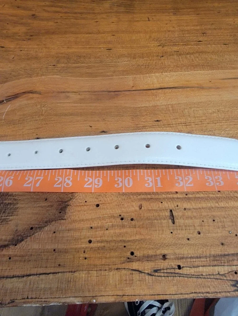 Kelly & Lang White Leather Belt Sz M